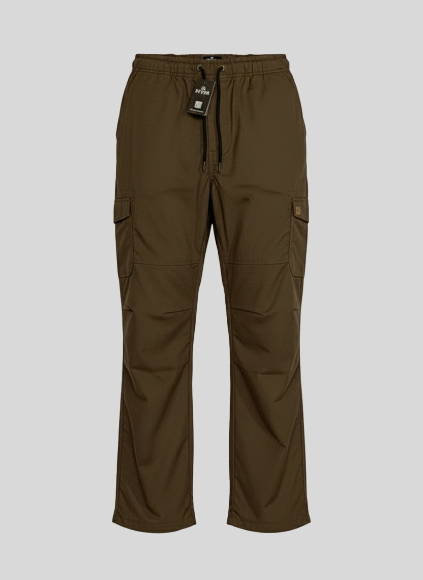 Elvon Signature Straight-Fit 6-Pocket Cargos | Brown