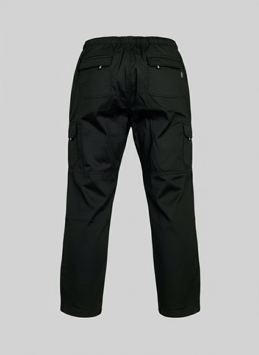 Elvon Signature Straight-Fit 6-Pocket Cargos | Black