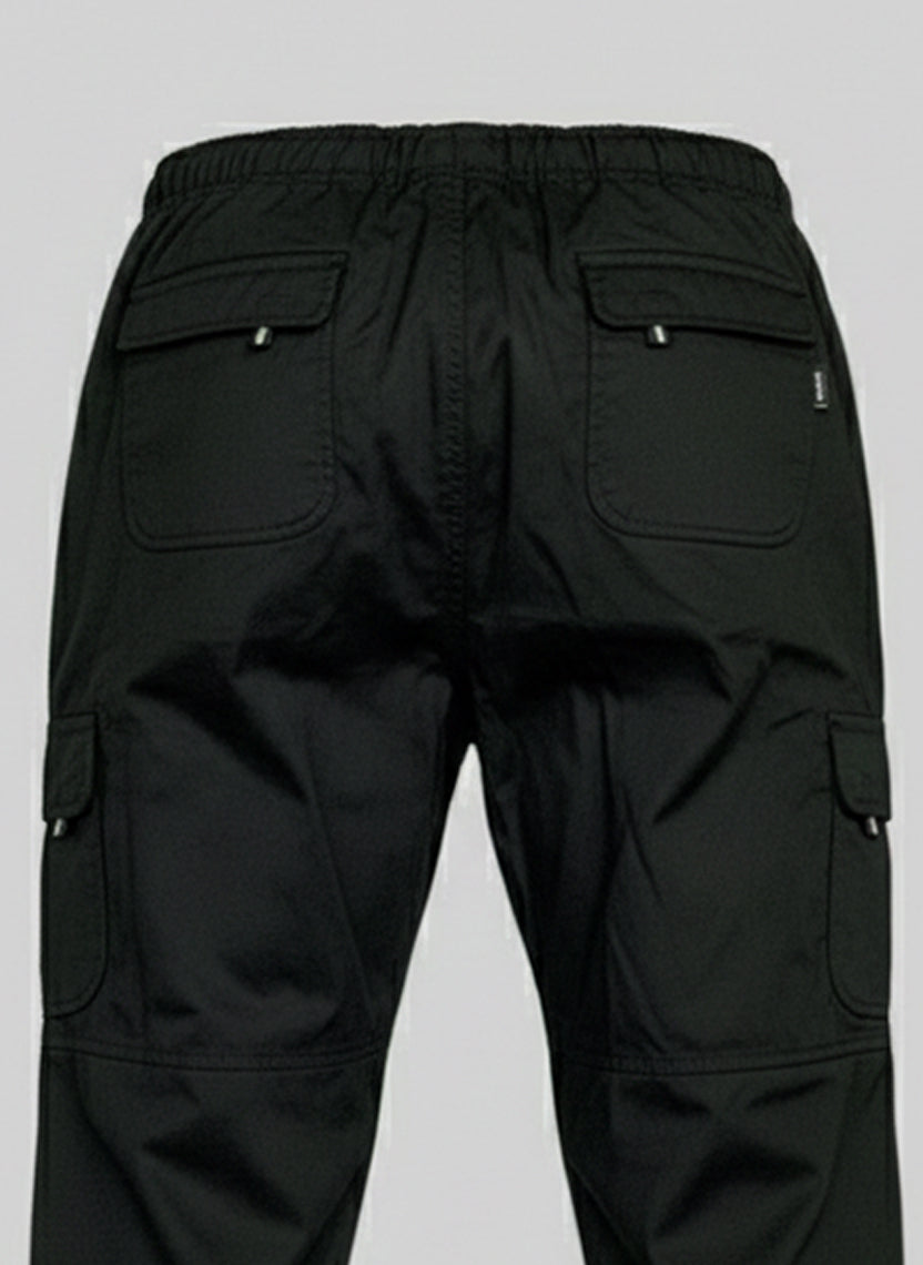 Elvon Signature Straight-Fit 6-Pocket Cargos | Black