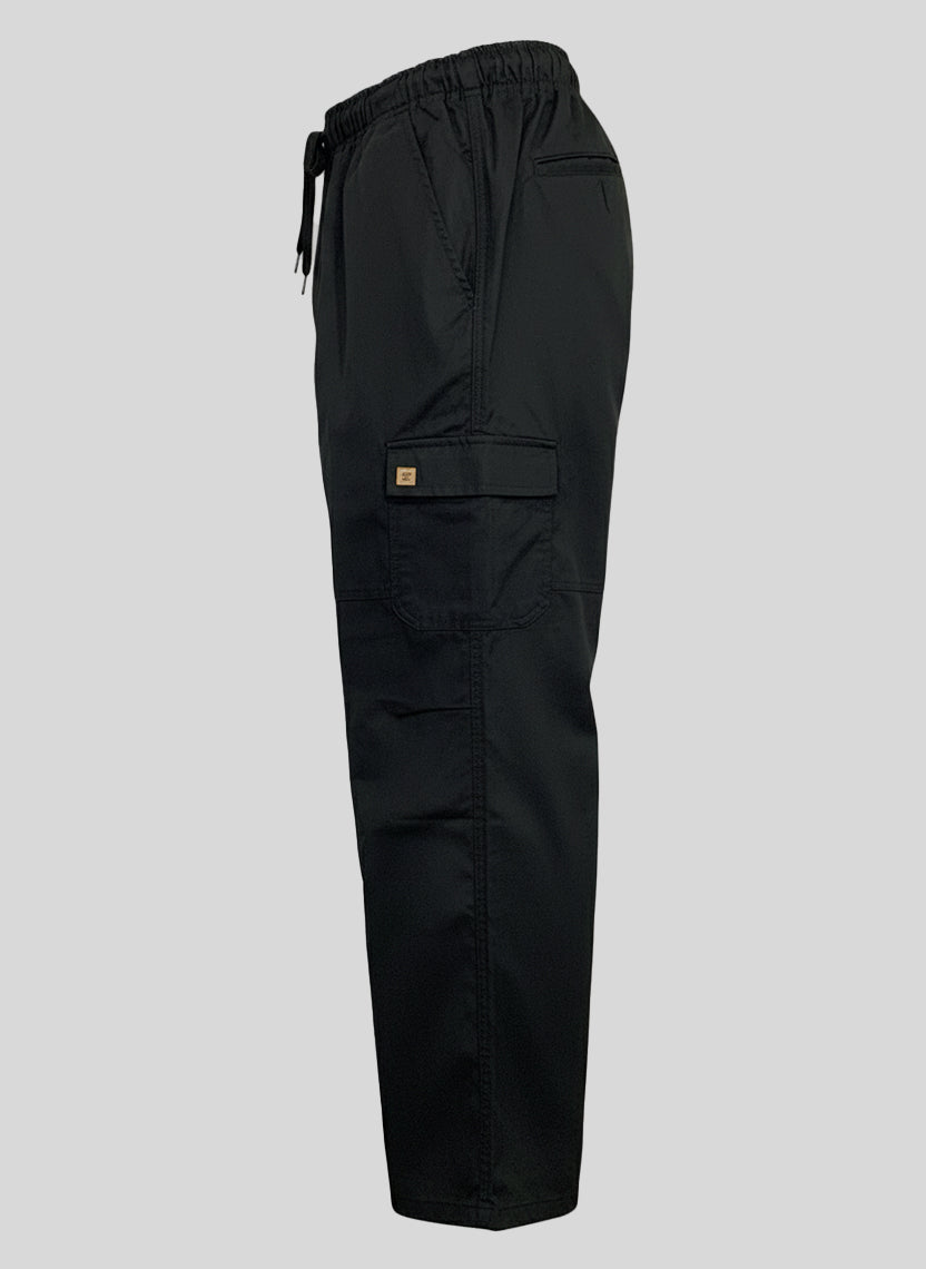 Elvon Signature Straight-Fit 6-Pocket Cargos | Black