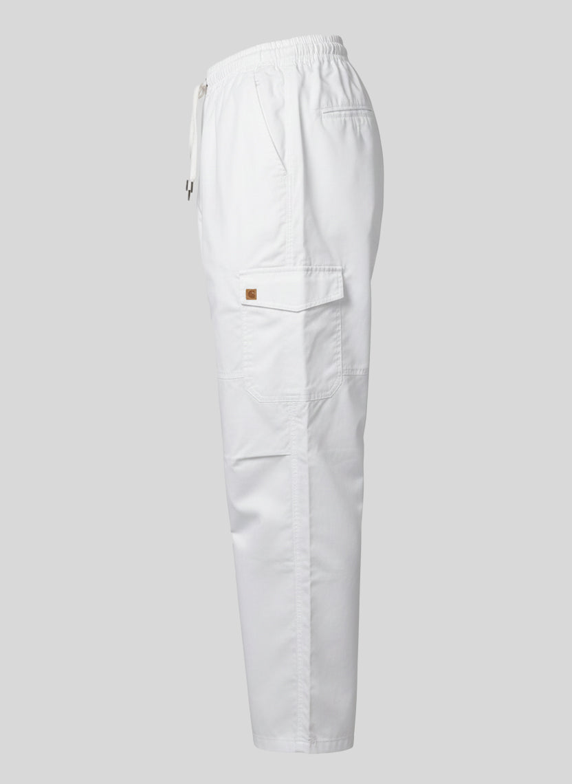 Elvon Signature Straight-Fit 6-Pocket Cargos | White